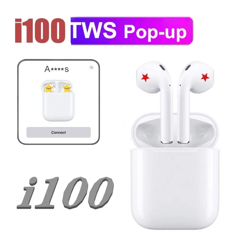 

Original i100 TWS intelligent induction pop-up 1:1 size Bluetooth wireless headset independent use bass earphone PK i30 i60 i80