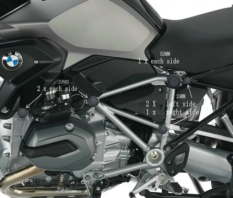 Bike GP Modified Fits BMW R1200GS Water Cooled LC 2013 ON GSA 2014 ON Frame Decorative