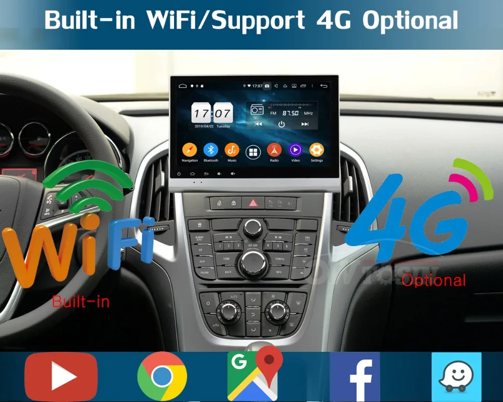 10," ips 8 ядерный 4 Гб ram+ 64 Гб rom Android 9,0 Автомобильный DVD радио плеер gps для Opel Astra J 2011 2012 2013 CD300 CD400 DSP CarPlay