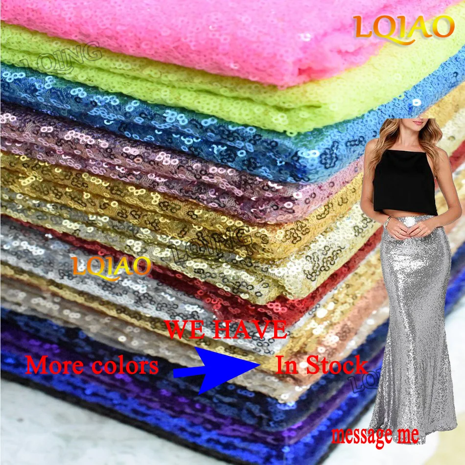 mix color sequin fabric-002