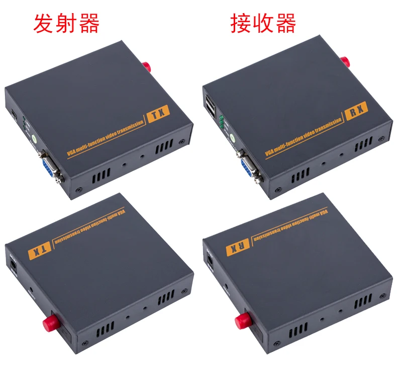 Dt206fkm 20 м KVM VGA Extender над Волокно оптический с USB Поддержка клавиатура