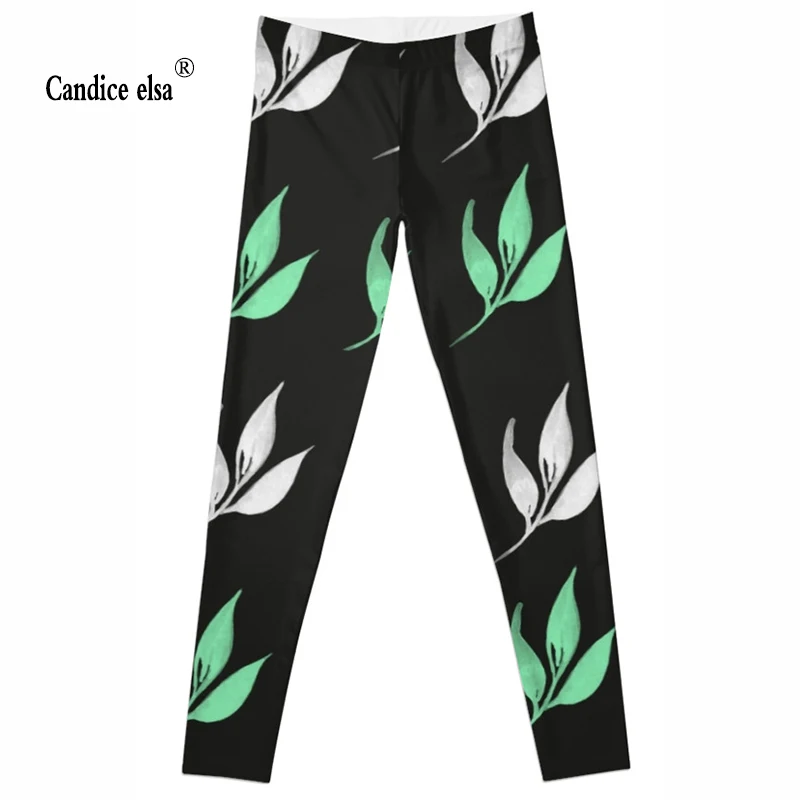 

Free shipping hot sexy fashion leaf leggins pants digital printing of leggings for women drop shipping