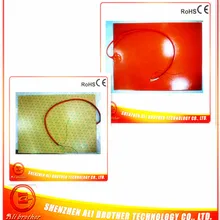 Силиконовый резиновый 3d принтер нагреватель 220 В 1000 Вт 500*700*1,5 мм клейкий 1 сторона 100 k Термистор 1000 мм свинцовый провод выходящий из короткого