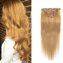 Sobeauty Клип В Пряди человеческих волос для наращивания, прямые, 7 шт набор фабричного производства волосы remy бразильский волос светлые волосы 18 ''20''' 22'' 120 г/компл