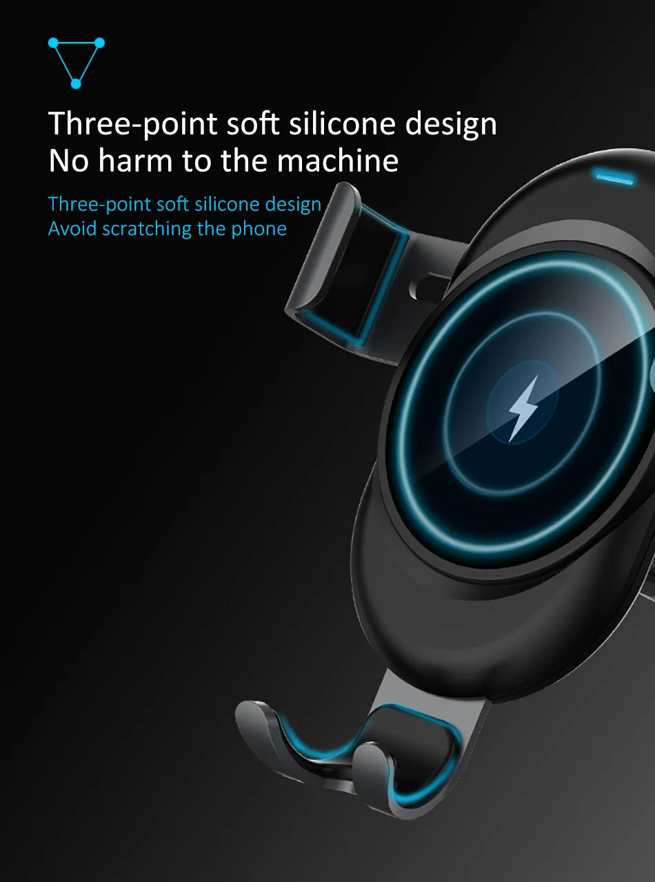 !ACCEZZ 2 in 1 Fast Car Wireless Charger Auto Phone Holder Stand For iPhone X 8 Samsung Galaxy S7 S8 S9 Plus Mount Vent Support (6)