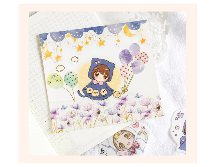 Симпатичные Kawaii мультфильм Стикеры s альбом для стикеров 40 шт./упак. японские наклейки Декор Diy альбом дневник канцелярские принадлежности Стикеры