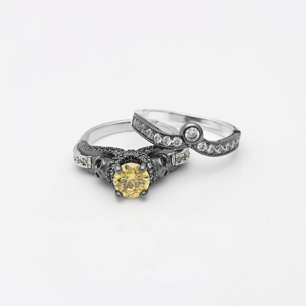 Crystal Zircon Skull Ring7