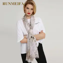 RUNMEIFA новые модные женские туфли хлопок/полиэстеровый шарф принт крылья бабочки узор длинный средства ухода за кожей шеи шарф шаль летний