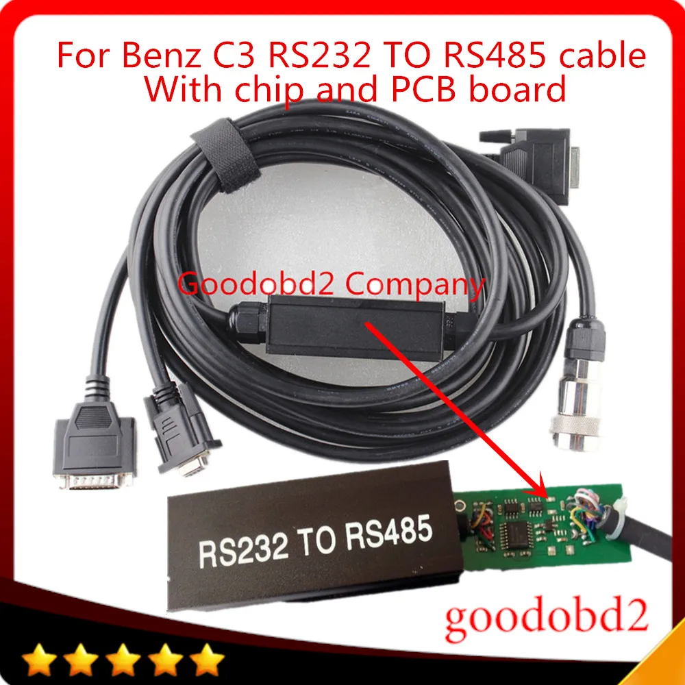 

For Mb Star C3 Multiplexer OBD2 Cable Connector RS232 to RS485 Cable Car Diagnostic Tools Cables Connect MB STAR C3 to computer