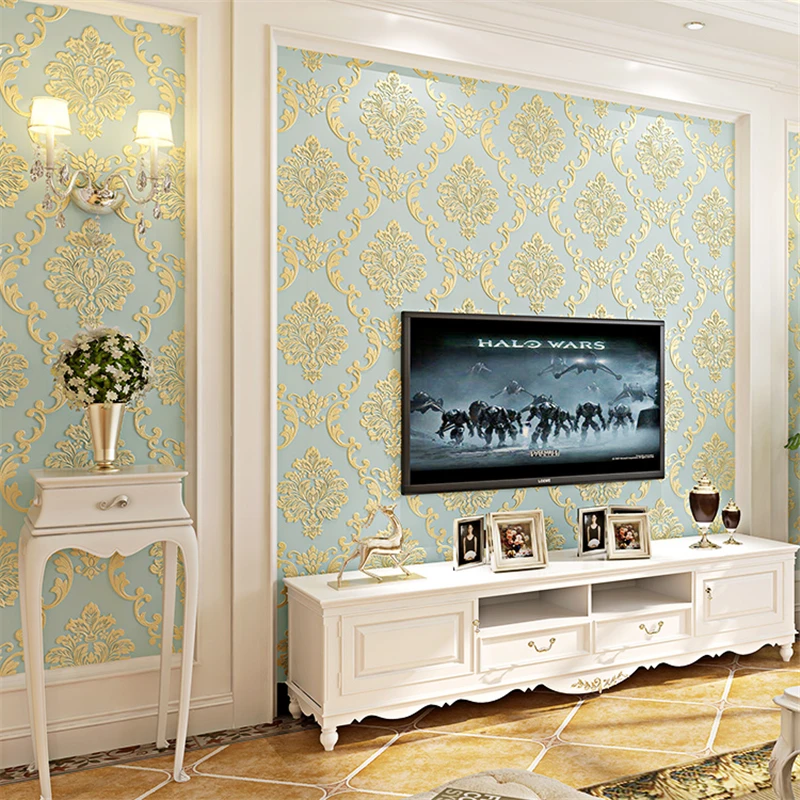 beibehang glitter damask papel de parede 3d background wall bedroom wallpaper for living room wall papers roll home decor