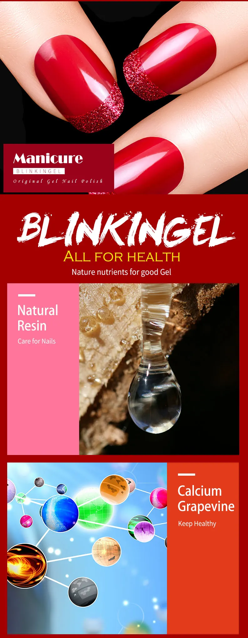 BlinkinGel 1 шт. базы для праймер для ногтей Nail УФ Базовое покрытие для гель-лака грунтовка для ногтей светодио дный гель-лака Base для Гель-лак для ногтей В смолы 80 мл