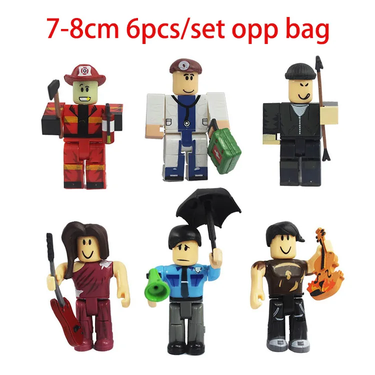 R 2626 2018 77 5 Cm Roblox Personagens Dos Desenhos Animados Do Pvc Com Armas Jogo Oyuncak Figma Ação Figura Brinquedos Para As Crianças Do - 