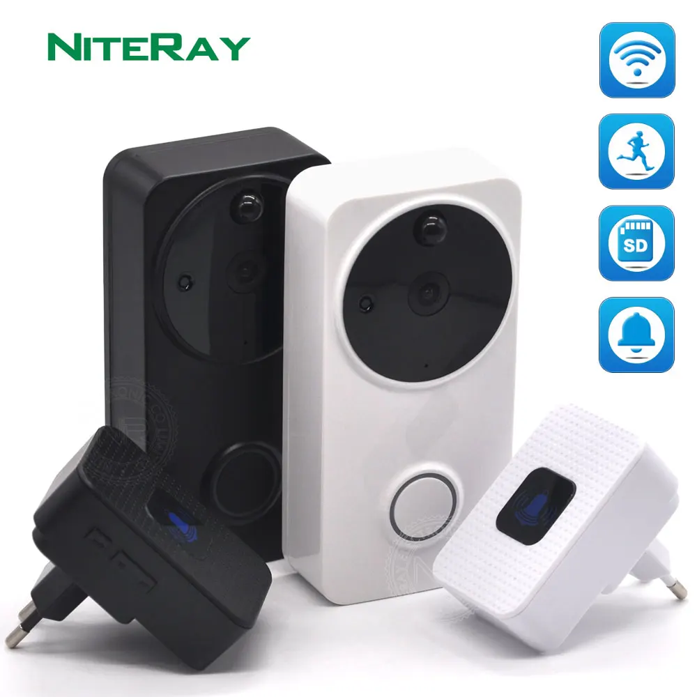 

Wireless Video Door Phone HD PIR WIFI Doorbell Intercom 720P IP Camera Battery Power Audio SD Card Slot Outdoor Security