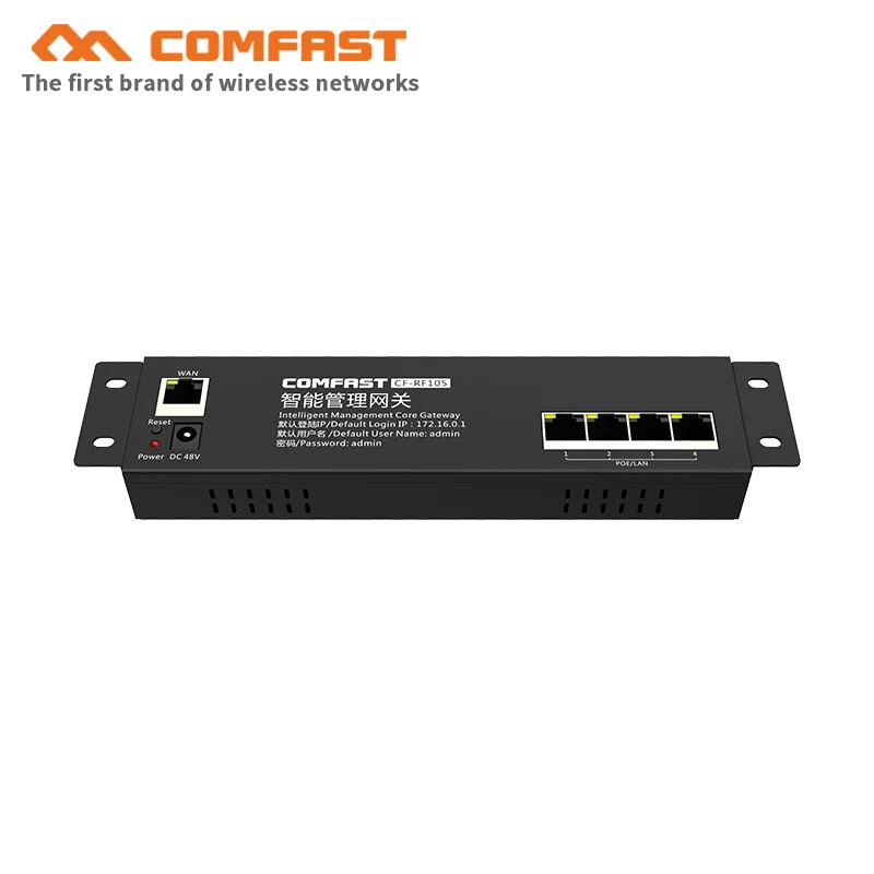 

Comfast CF-RF105 100M Smart Core Gateway AC management Routing 802.3 ethernet Mini 4 Port POE Supply AC management wi-fi Router