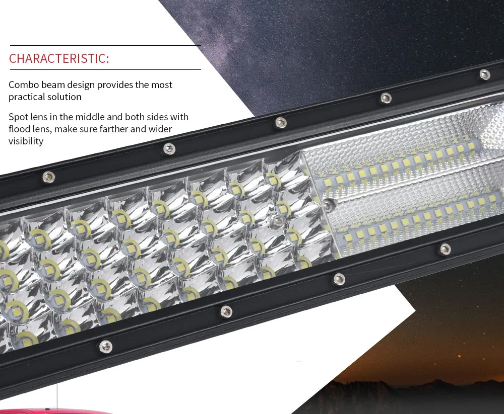 Weketory 22/32/42 дюймов изогнутый светодиодный бар Quad строкавнедорожник светодиодный рабочий светильник для тягача внедорожника 4WD 4x4 автомобиль, грузовик ATV внедорожник