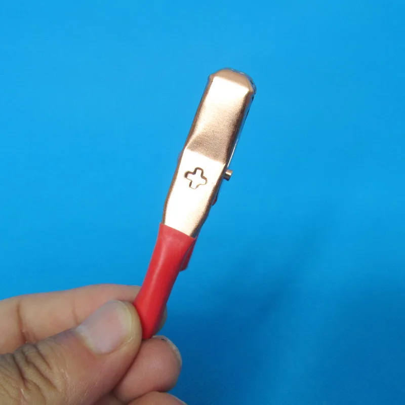 10pcs/lot 250V/30A 70mm Insulated Crocodile Clips Plastic Handle Cable Lead Testing Copper Alligator Clips