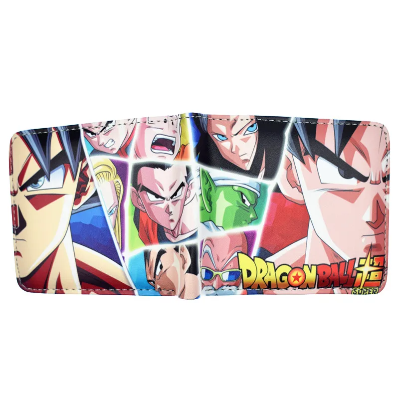 Новое поступление Аниме Бумажник с изображением персонажей из мультфильма Dragon Ball Супер короткий кошелек для молодых с держателем карт и карманом для монет - Цвет: YM193101