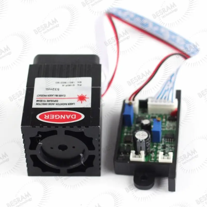 

532nm 100mW-120mW 150mw-200mw Green Laser Module Diode TEC Fan TTL/Analog DPSS 12VDC