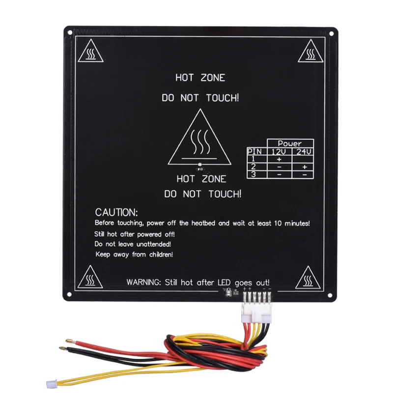 BIQU MK3 220*220*3 мм RepRap RAMPS 1,4 PCB алюминиевая нагревательная пластина с кабелем для Mendel для 3d принтера