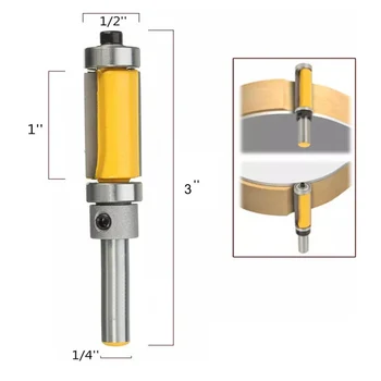 

Top And Bottom Bearing Router Bit 1/4 Inch Shank Flush Trim Router Bit