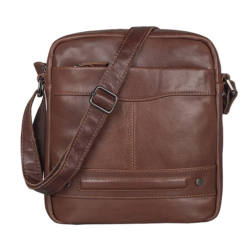 

J.M.D Genuine Leather New Style Men's Shoulder Bag Fashion Unique Style Crossbody Bag Large Capacity Flap Bag 1022C