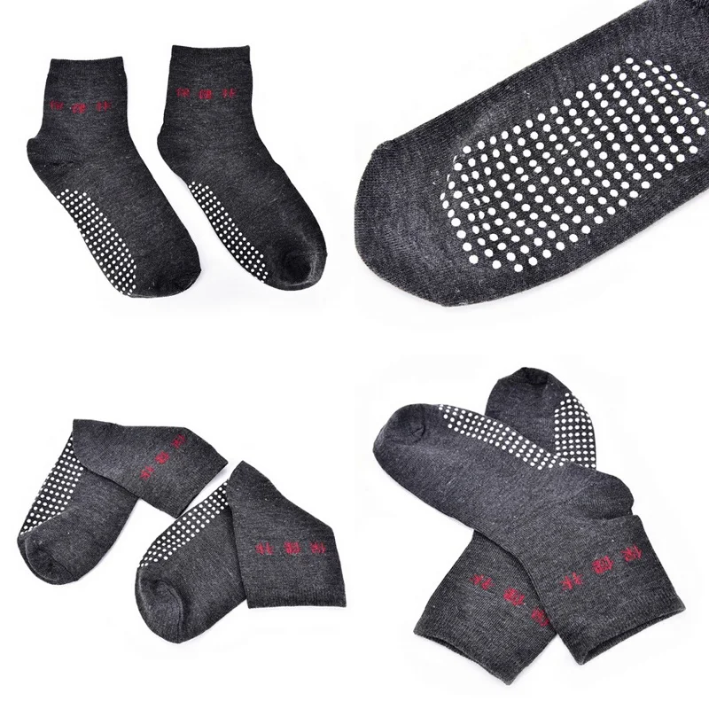 1Pair Automatic Heat Tourmaline Socks Heating Ankle Massage Sock Foot Massager Far infrared Anti
