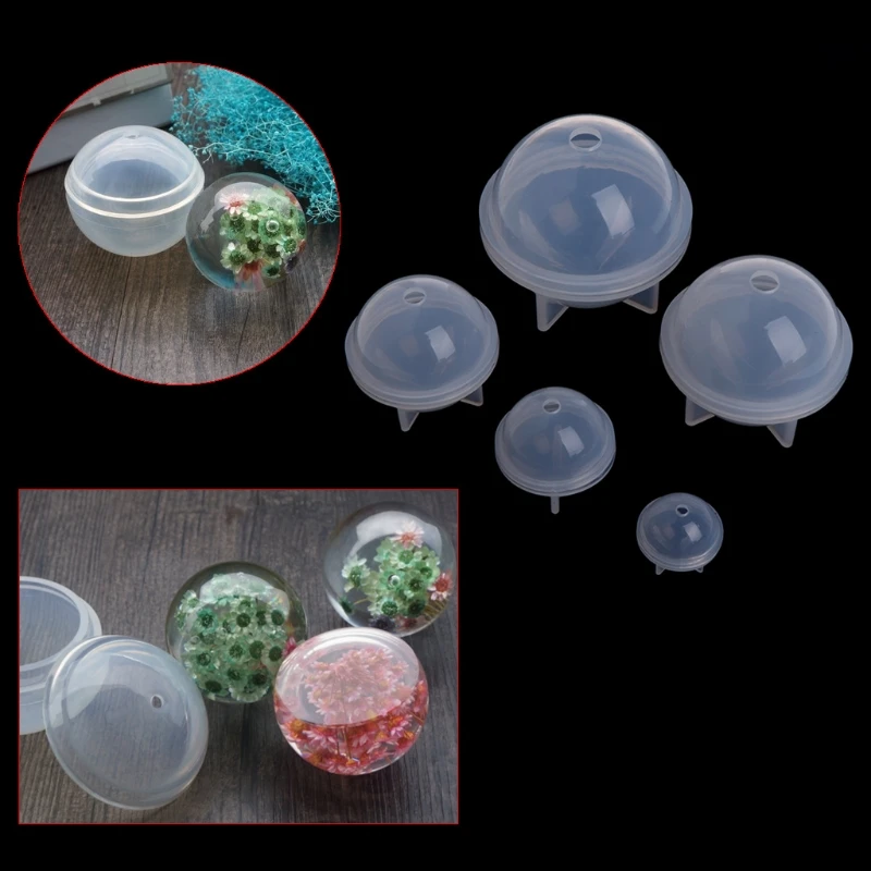 Javrick 20/30/40/50/60 мм стерео сферические силиконовые Форма для ювелирных изделий делает DIY шары украшения из полимерной глины полимерная форма