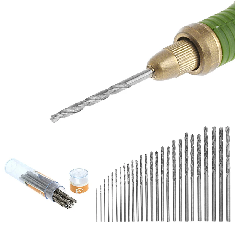 

10 Pcs Multifunction Tiny Micro HSS 0.6mm Straight Shank Twist Drilling Bit