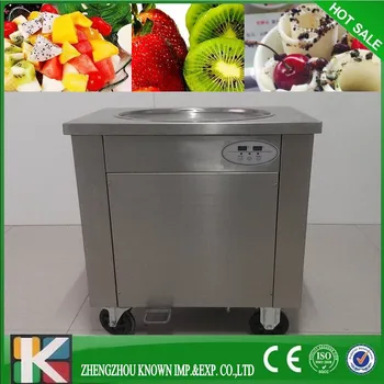 

1 pan Ice cream fryer roller machine computer control pan yoghourt Ice Cream Roller rolling Rolled Flat fried ice cream machine