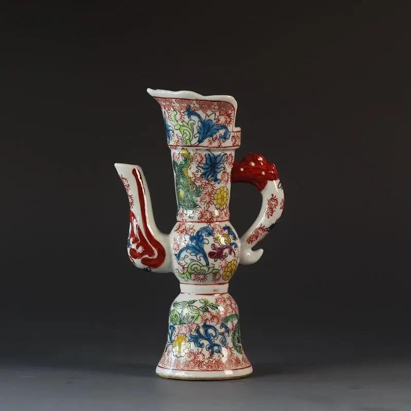 Античный керамический горшок для вина Qing Kangxi классические товары б/у предметы
