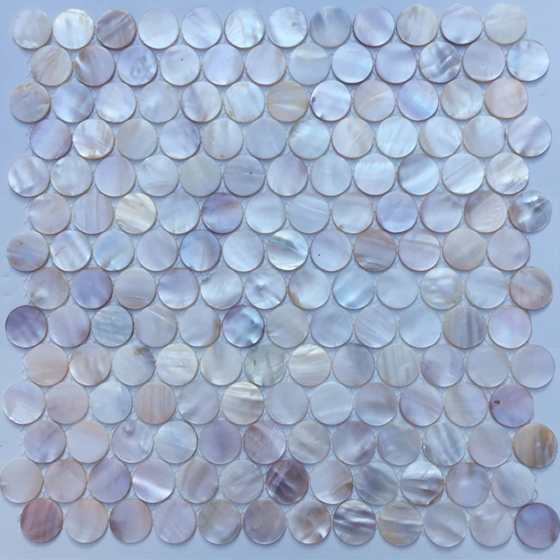 

23mm Natural Colorful shell mosaic mother of pearl kitchen backsplash wallpaper bathroom background shower decorative wall tiles