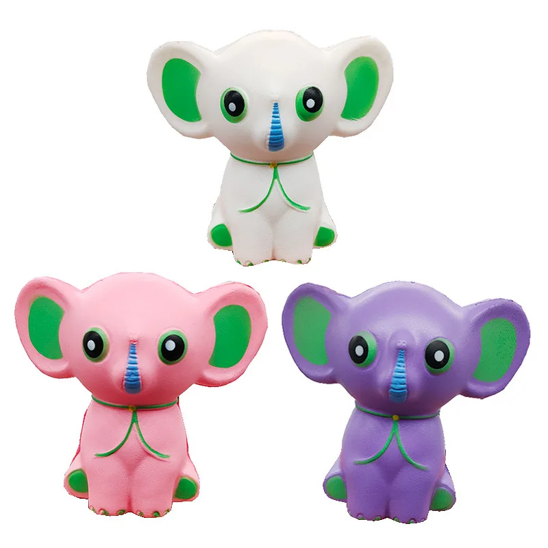 

Simulation Animal Big Ears Small Elephant PU Slow Rebound Toy Children's Holiday Funny Elephant Toy Resin Crafts Decoration
