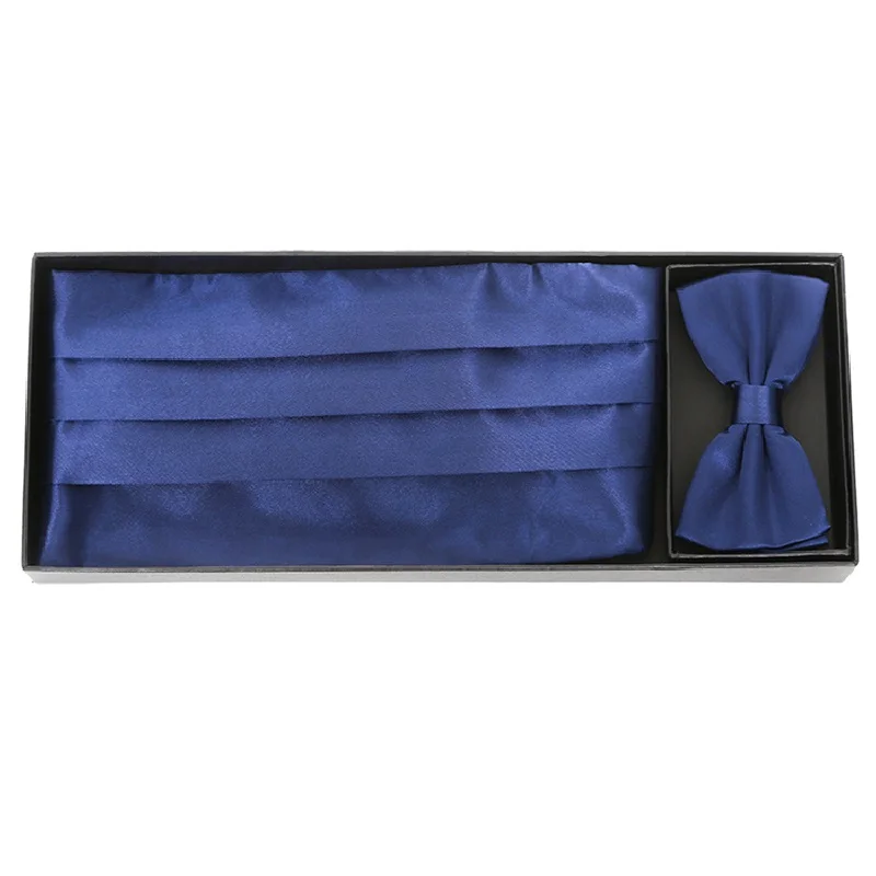  cummerbund wide elastic belt handkerchief bow tie Pocket square 3pcs in 1