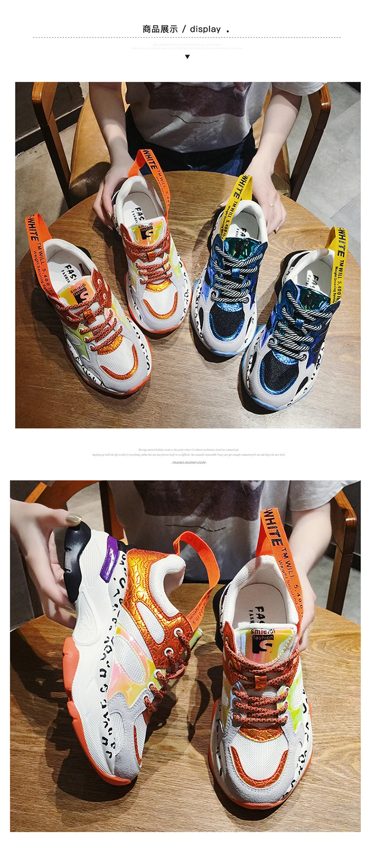 Chunky Sneakers Platform Women Multi Color Thick Sole Ladies Female Chunky Shoes Women Casual Platform Sneakers 5cm Newest