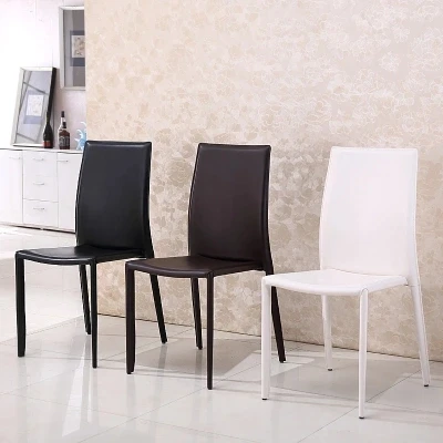 Simple and modern stackale leather dining chair Simple and modern stackale leather dining chair