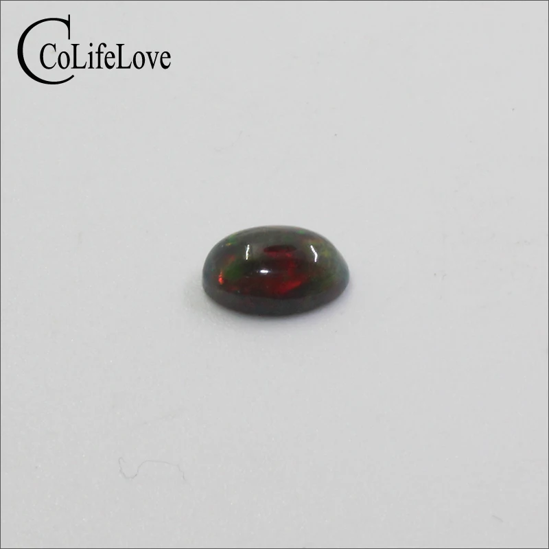 5mm*7mm natural treated black opal loose gemstone for jewelry making dyed black opal gemstone