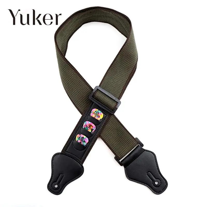 Guitar Strap Belt with 3 Pick Plectrums Lightweight Guitar Holder Strap
