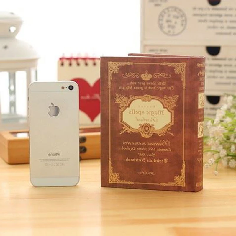 Mini Magic Spells Notebook Vintage Handcover Students Magic School Pocket Hardcover Thickening Diary Notebook Cool Gift For Kids