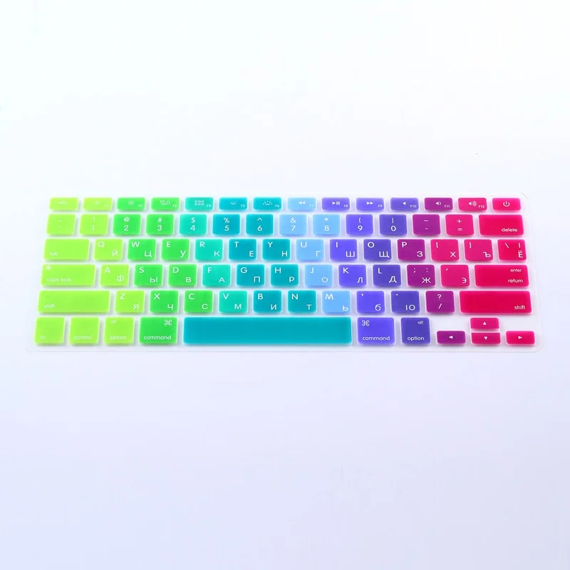 Радужный протектор клавиатуры для Macbook Air Pro Retina 13 15 европейская американская