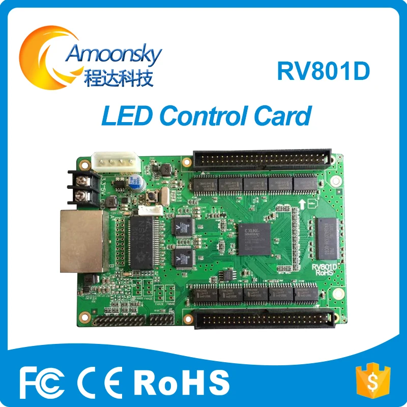 colorlight x series x4 led video processor advertising indoor outdoor led display tv screen controller Linsn Control Card RV801D Led Display Synchronous Receiving Cards for 4K Wall Screen Video Processor Replace RV801 RV801DV7