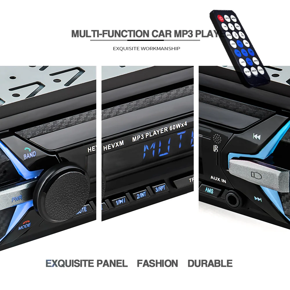 Hevxm Bluetooth 1Din 12 V Многофункциональный Авторадио MP3-плеер FM Музыкальный радиоплеер U диск воспроизведение автомобиля аудио mp3-плеер 1010