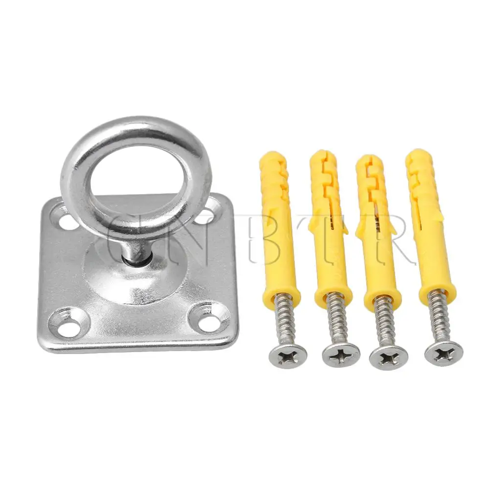 CNBTR 30mm OD 18mm ID Rotating Ring Square Swivel Pad Eye Plate with 4