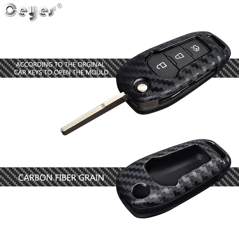 Carbon fiber key cover for FORD (3)