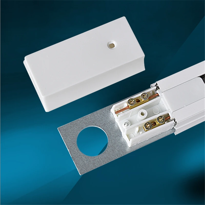 Светодиодный светильник для 2 линий, 50 см алюминиевый белый и черный свинцовый рельс с разъемами, Потолочный/настенный светильник