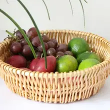 Креативная Пыленепроницаемая натуральная плетеная корзина, сделанная вручную в стиле