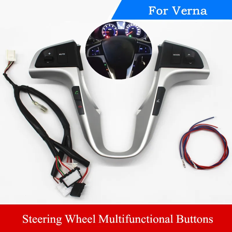 Envío Gratis luz de fondo azul con bluetooth para Hyundai VERNA SOLARIS multifunción volante Audio Control botones 1 pc Envío Gratis luz de fondo azul con bluetooth para Hyundai VERNA SOLARIS multifunción volante Audio Control botones 1 pc
