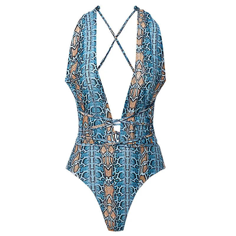 BFUSTYLE Для женщин крестообразная шнуровка боди+ Cover Up женский купальник Maillot De Bain Femme бикини набор глубокий купальные костюмы V-Neck купальный костюм с пуш-ап