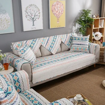 

100% Cotton Non-slip Sofa Covers Spring/Autumn General Anti-skid Simple Modern Pure Cotton Sofa Mat Combination Sofa Slipcover