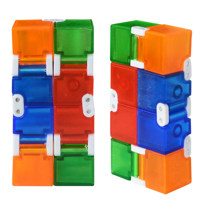 Красочный кубик пластиковый бесконечный куб для снятия стресса Антистресс смешные игрушки EDC для детей