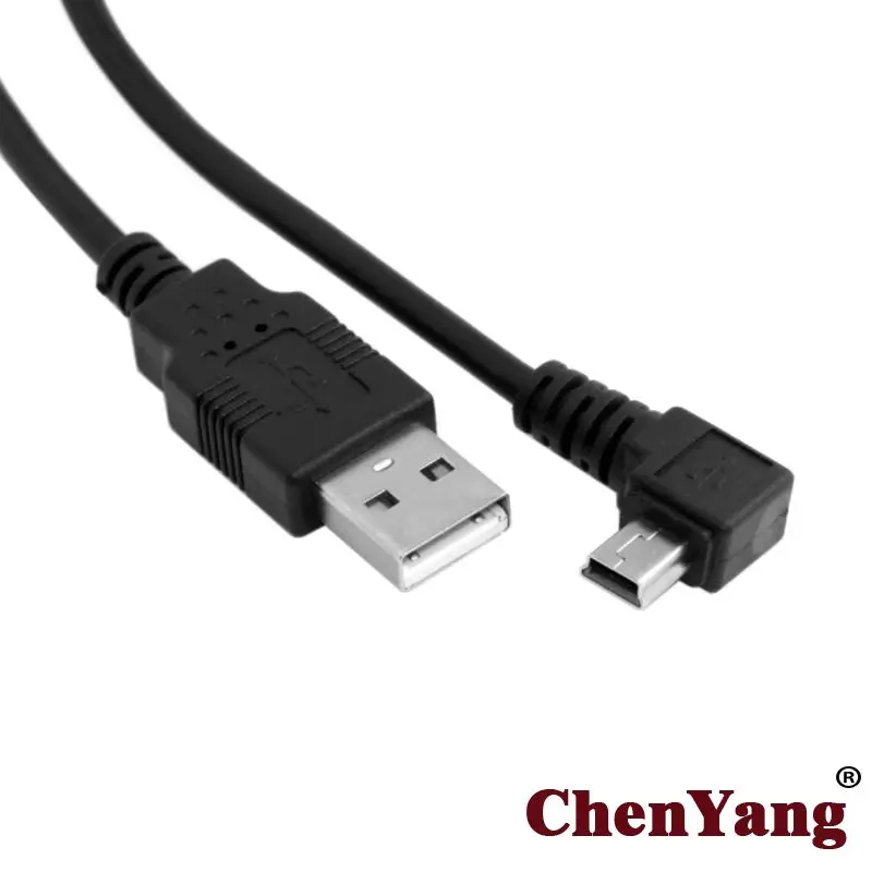 Zihan 0,5 M USB 2,0 штекер для Mini USB 5Pin B Тип Мужской левый Угловой 90 градусов кабель для передачи данных